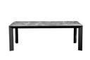 Mesa de comedor Onix 210*90cm. Alu antracita cristal ceram. Gris antracita