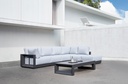 Mesa de centro Onix.Aluminio antracita cristal ceramico gris antracita