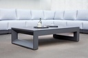 Mesa de centro Onix.Aluminio antracita cristal ceramico gris antracita
