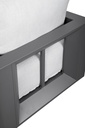 Sofa 1 plaza Onix. Aluminio antracita cojineria gris medio