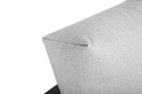 Sofa 1 plaza Onix. Aluminio antracita cojineria gris medio
