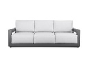 Sofa 3 plazas Onix. Aluminio antracita cojineria gris medio