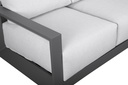 Sofa 3 plazas Onix. Aluminio antracita cojineria gris medio