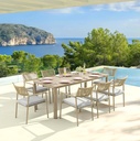 Mesa de comedor Harmony 160*88cm  aluminio efecto madera