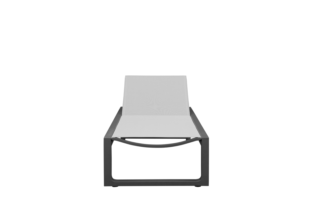 Tumbona Onix aluminio antracita textilene gris medio