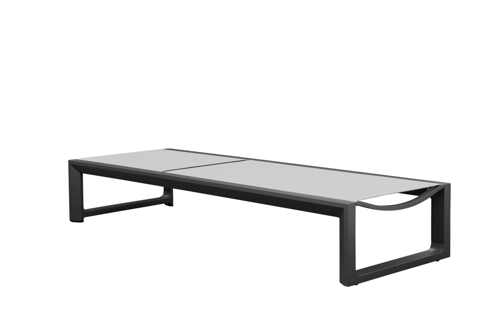 Tumbona Onix aluminio antracita textilene gris medio