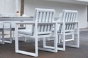 sillon de comedor Onix. Aluminio blanco y cojineria gris claro