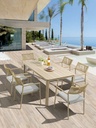 Mesa de comedor Harmony 160*88cm  aluminio efecto madera