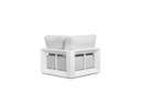 Modulo esquina Onix. Aluminio blanco cojineria gris claro