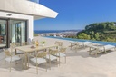 Mesa de comedor Harmony 160*88cm  aluminio efecto madera