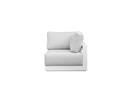 Modulo esquina Onix. Aluminio blanco cojineria gris claro