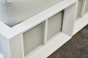 Modulo esquina Onix. Aluminio blanco cojineria gris claro