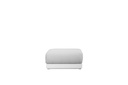 Modulo puff Onix. Aluminio blanco cojineria gris claro