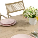 Mesa de comedor Harmony 200*88cm  aluminio efecto madera
