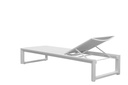 Tumbona Onix aluminio blanco textilene gris claro