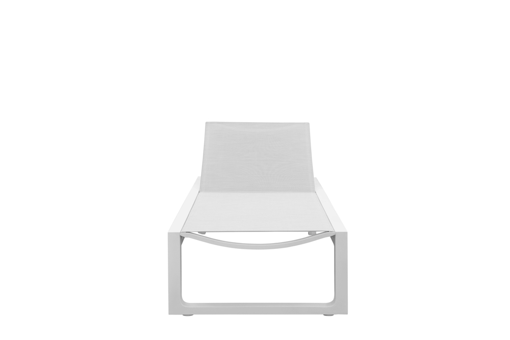 Tumbona Onix aluminio blanco textilene gris claro