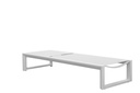 Tumbona Onix aluminio blanco textilene gris claro