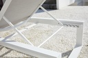 Tumbona Onix aluminio blanco textilene gris claro