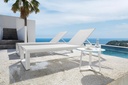 Tumbona Onix aluminio blanco textilene gris claro