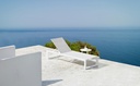 Tumbona Onix aluminio blanco textilene gris claro
