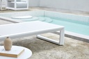 Tumbona Onix aluminio blanco textilene gris claro