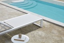 Tumbona Onix aluminio blanco textilene gris claro
