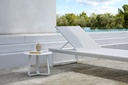 Tumbona Onix aluminio blanco textilene gris claro