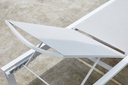 Tumbona Onix aluminio blanco textilene gris claro