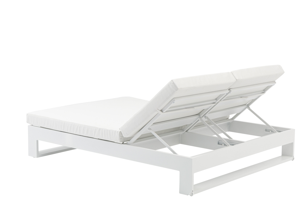 Daybed Niland. Aluminio blanco y tejido nautico blanco