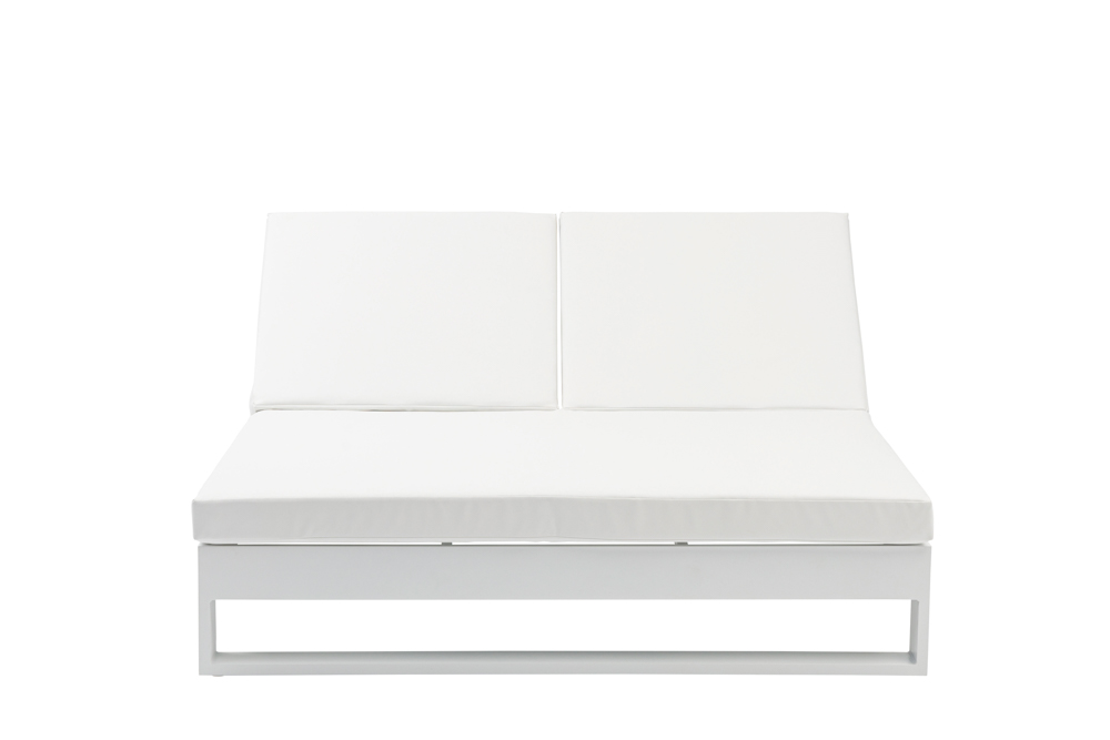 Daybed Niland. Aluminio blanco y tejido nautico blanco
