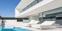 Daybed Niland. Aluminio blanco y tejido nautico blanco