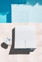 Daybed Niland. Aluminio blanco y tejido nautico blanco