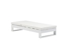Tumbona Niland. Aluminio blanco y tejido nautico blanco