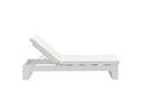 Tumbona Niland. Aluminio blanco y tejido nautico blanco