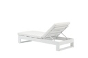 Tumbona Niland. Aluminio blanco y tejido nautico blanco