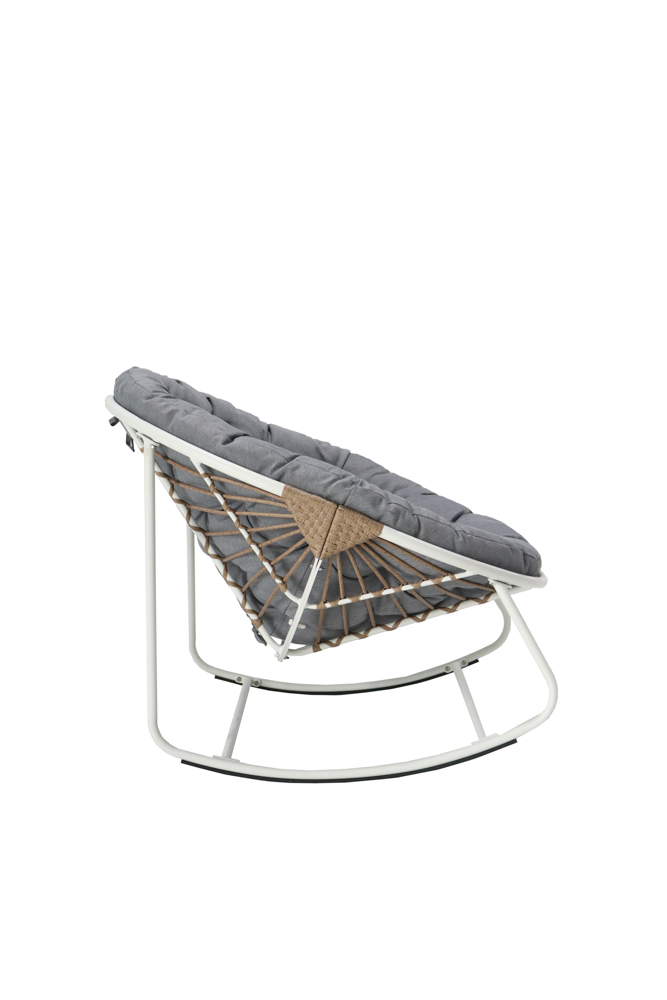 Butaca balancin Bely aluminio y rattan sintetico
