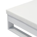 Tumbona Niland. Aluminio blanco y tejido nautico blanco