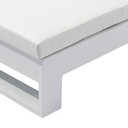 Tumbona Niland. Aluminio blanco y tejido nautico blanco