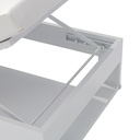 Tumbona Niland. Aluminio blanco y tejido nautico blanco
