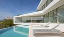 Tumbona Niland. Aluminio blanco y tejido nautico blanco