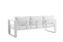 Sofa 3 plazas Niland aluminio blanco y cojineria blanca