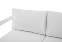 Sofa 3 plazas Niland aluminio blanco y cojineria blanca