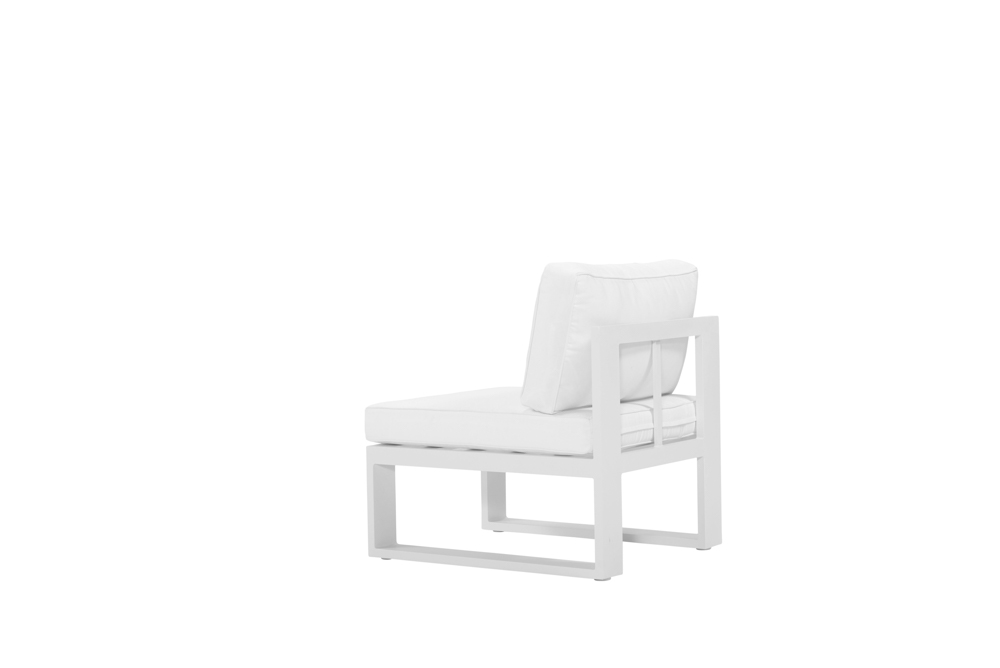 Modulo ampliacion Niland alu blanco y cojineria blanca.