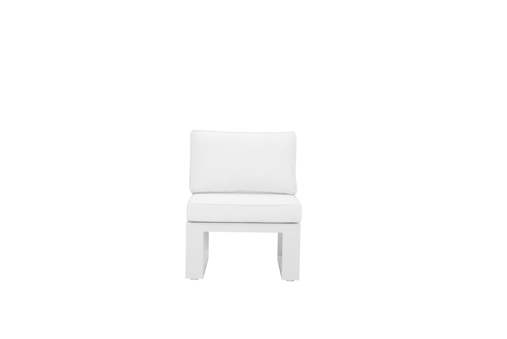 Modulo ampliacion Niland alu blanco y cojineria blanca.