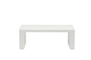Mesa de centro Niland aluminio blanco y  cristal blanco