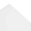 Mesa de centro Niland aluminio blanco y  cristal blanco
