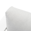 Sofa 1 plaza Niland aluminio blanco y cojineria gris claro