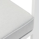 Sofa 1 plaza Niland aluminio blanco y cojineria gris claro