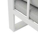 Modulo ampliacion Niland alu blanco y cojineria gris claro.