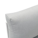Modulo ampliacion Niland alu blanco y cojineria gris claro.